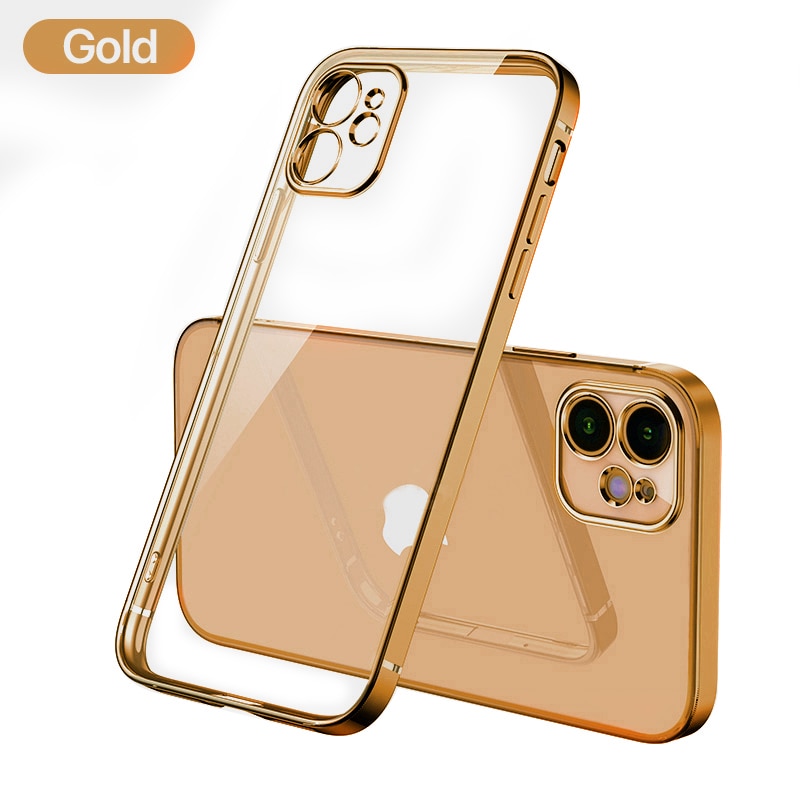 EliteShield Luxury Plating Square Frame Case for iPhone 11/12/13/14 Pro Max - Image 9