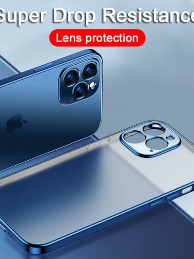 EliteShield Luxury Plating Square Frame Case for iPhone 11/12/13/14 Pro Max