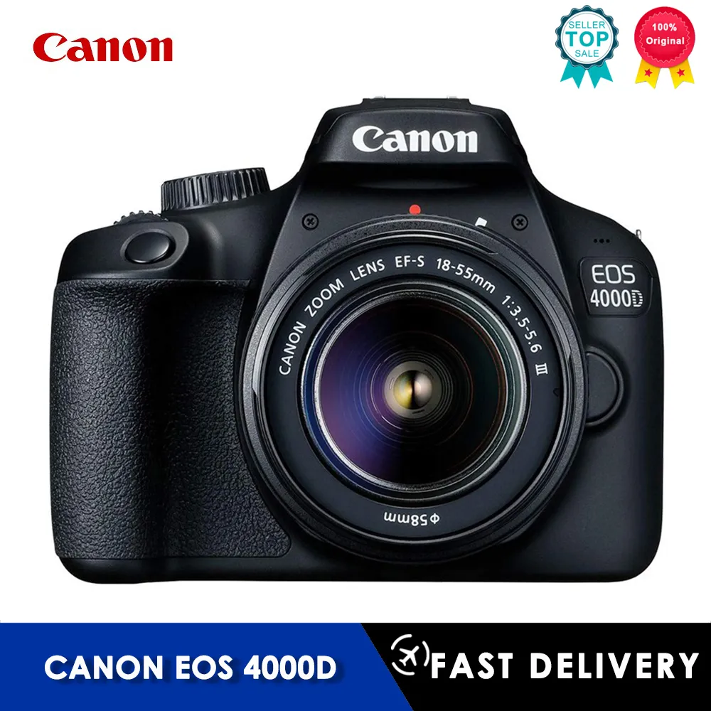 Canon EOS 4000D DSLR Camera with EF-S 18-55mm f/3.5-5.6 DC III Zoom Lens - Image 2