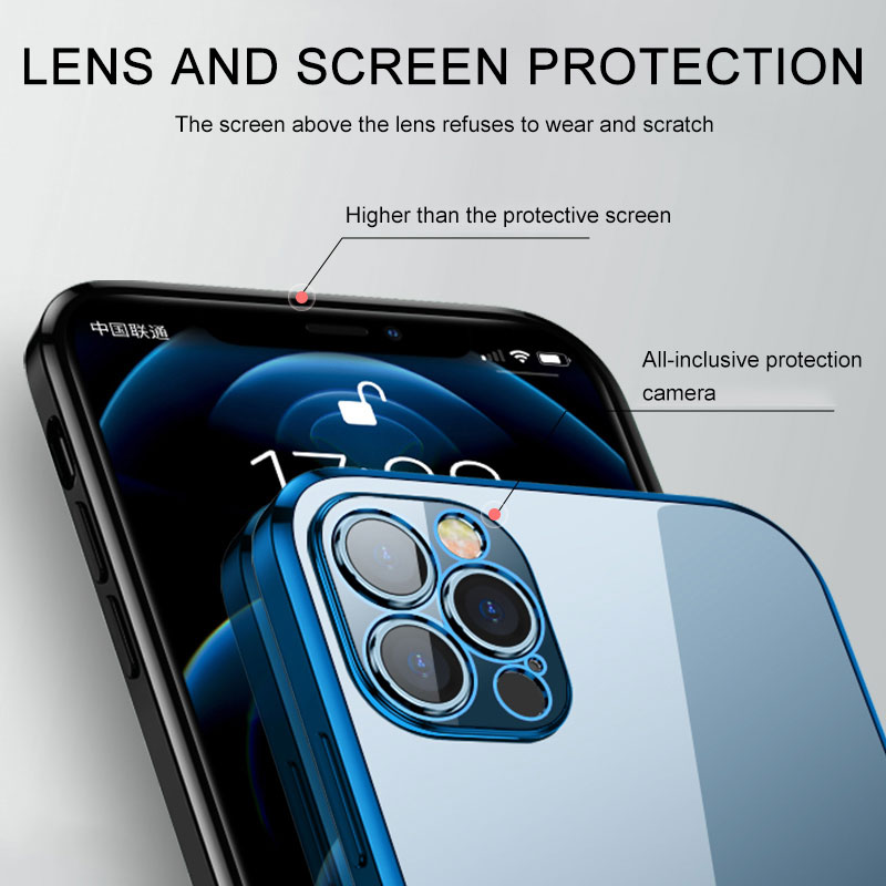 EliteShield Luxury Plating Square Frame Case for iPhone 11/12/13/14 Pro Max - Image 7