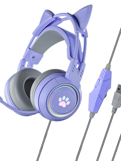 Purple HiFi Stereo PC Headset
