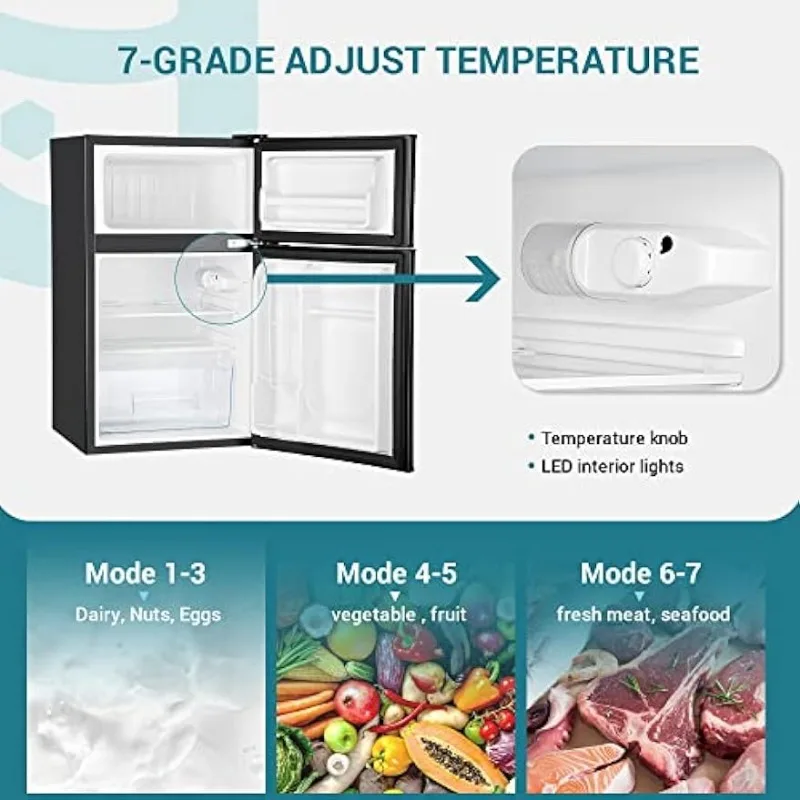 3.2 Cu.Ft Compact Refrigerator with Freezer - Image 5