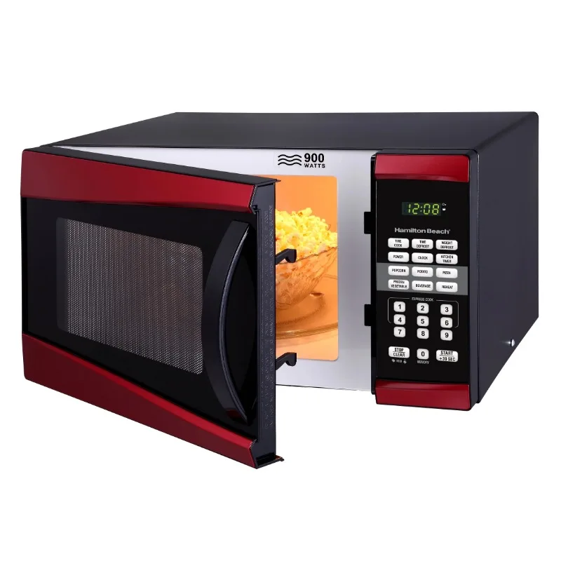 Hamilton Beach 0.9 Cu. ft. 900W Red Microwave - Image 3
