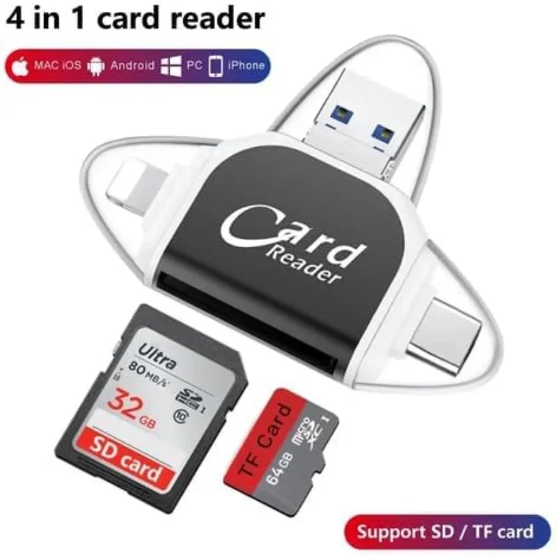 Multi-Port 4 in1 Universal SD TF Card Reader - Image 4