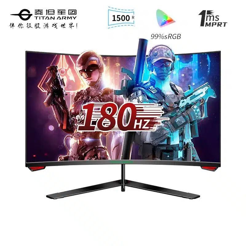 Titan Army 23.6 inch 180Hz Curved 1080P Monitor - Image 7