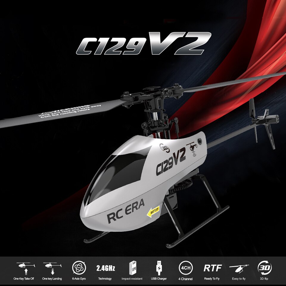 6-Axis 4-Ch Stunt RC Helicopter, Altitude Hold - Image 2