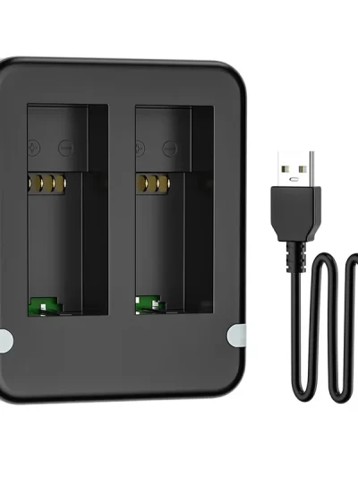 Double Dual Port Slot Battery Charger