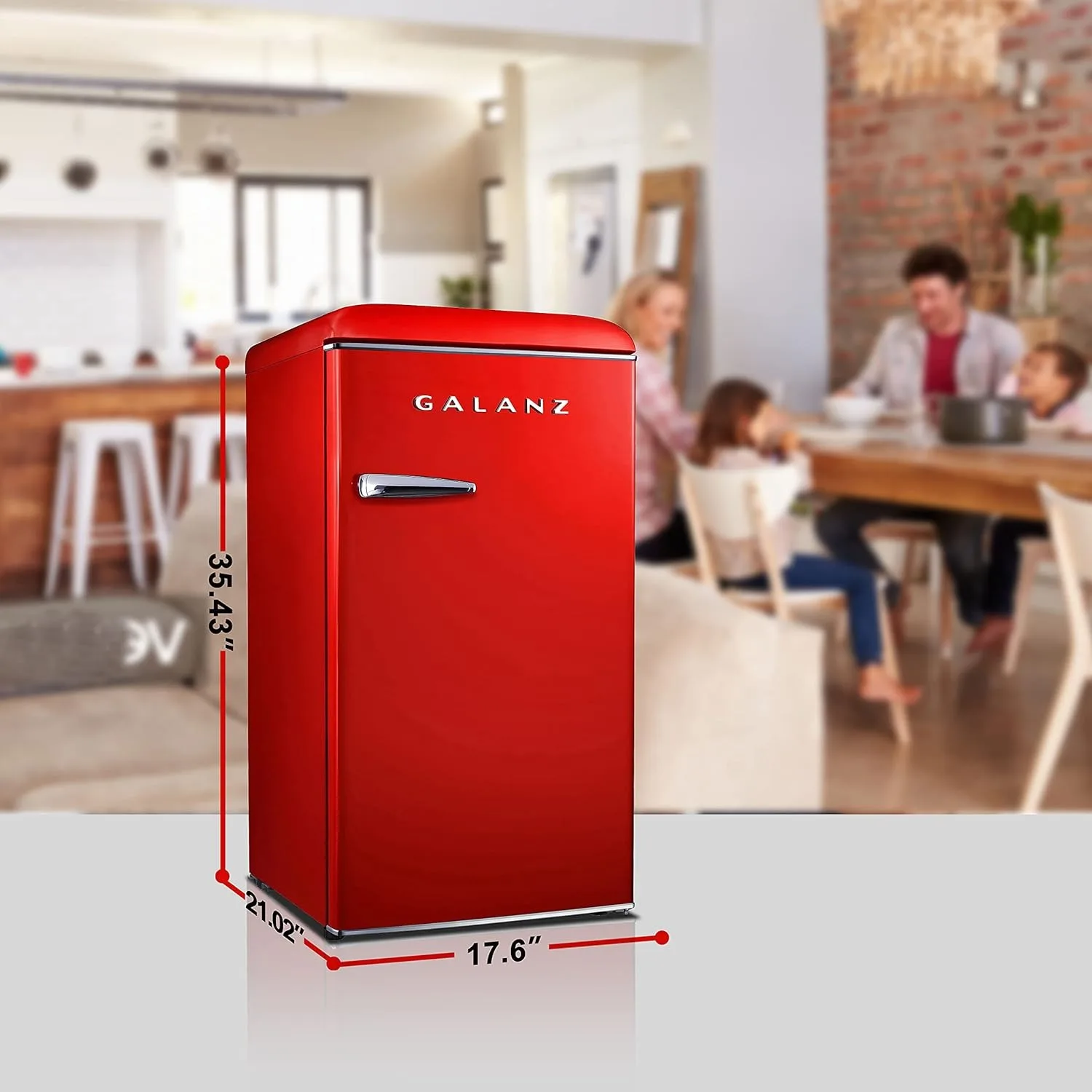 Galanz Retro Compact Refrigerator with Chiller - Image 5